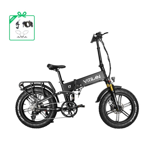 Vitilan I7 Pro Folding Full Suspension Electric Bike