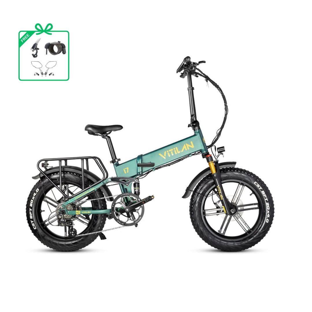 Vitilan I7 Pro Folding Full Suspension Electric Bike