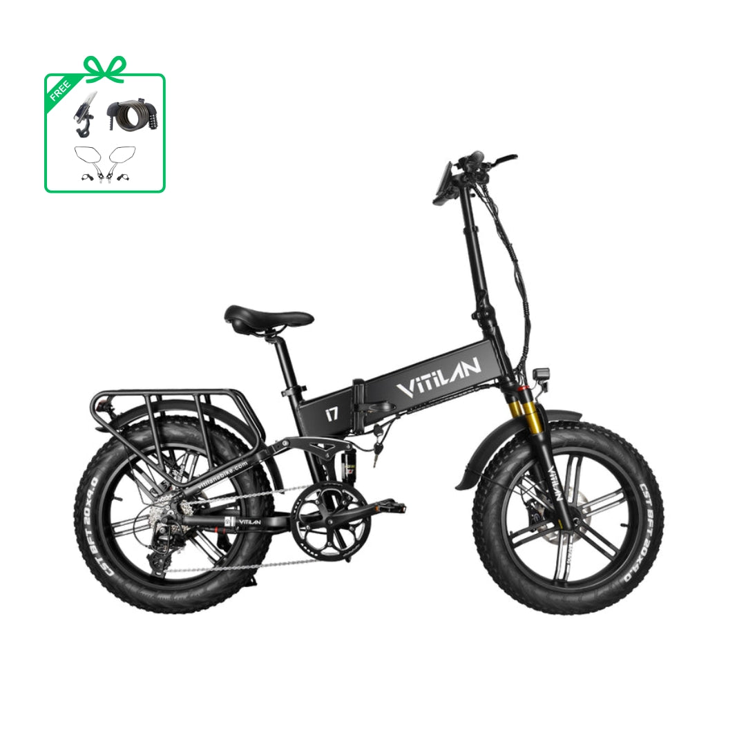 Vitilan I7 Pro Folding Full Suspension Electric Bike