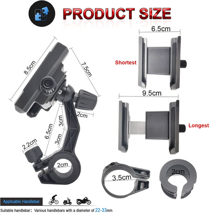360° Rotation Adjustable Universal Bike Accessories Bike Phone Holder