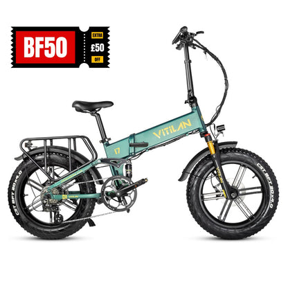 Vitilan I7 Pro Folding Full Suspension Electric Bike