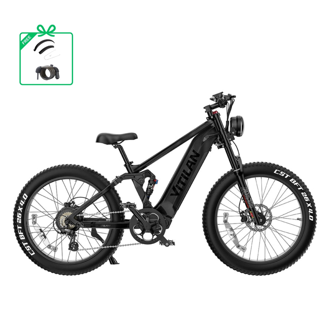 Vitilan T7 Pro Full Suspension Mountain E-bike
