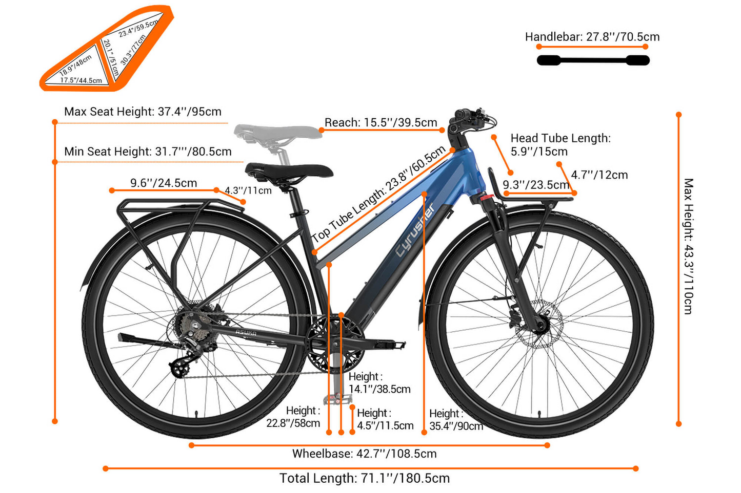 Cyrusher Asuka Trekking E-Bike