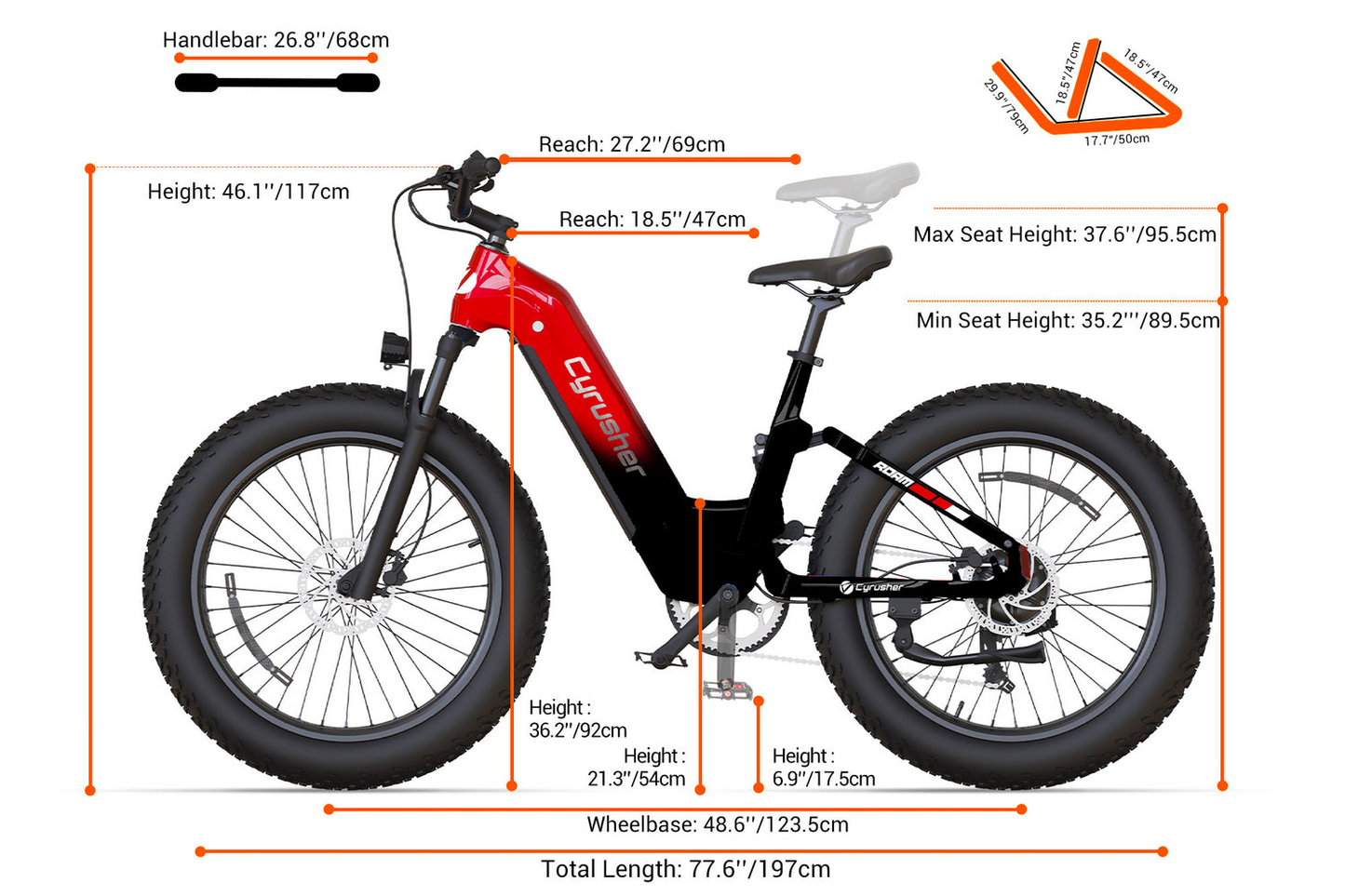 Cyrusher Roam Step-Thru Full Suspension E-Bike