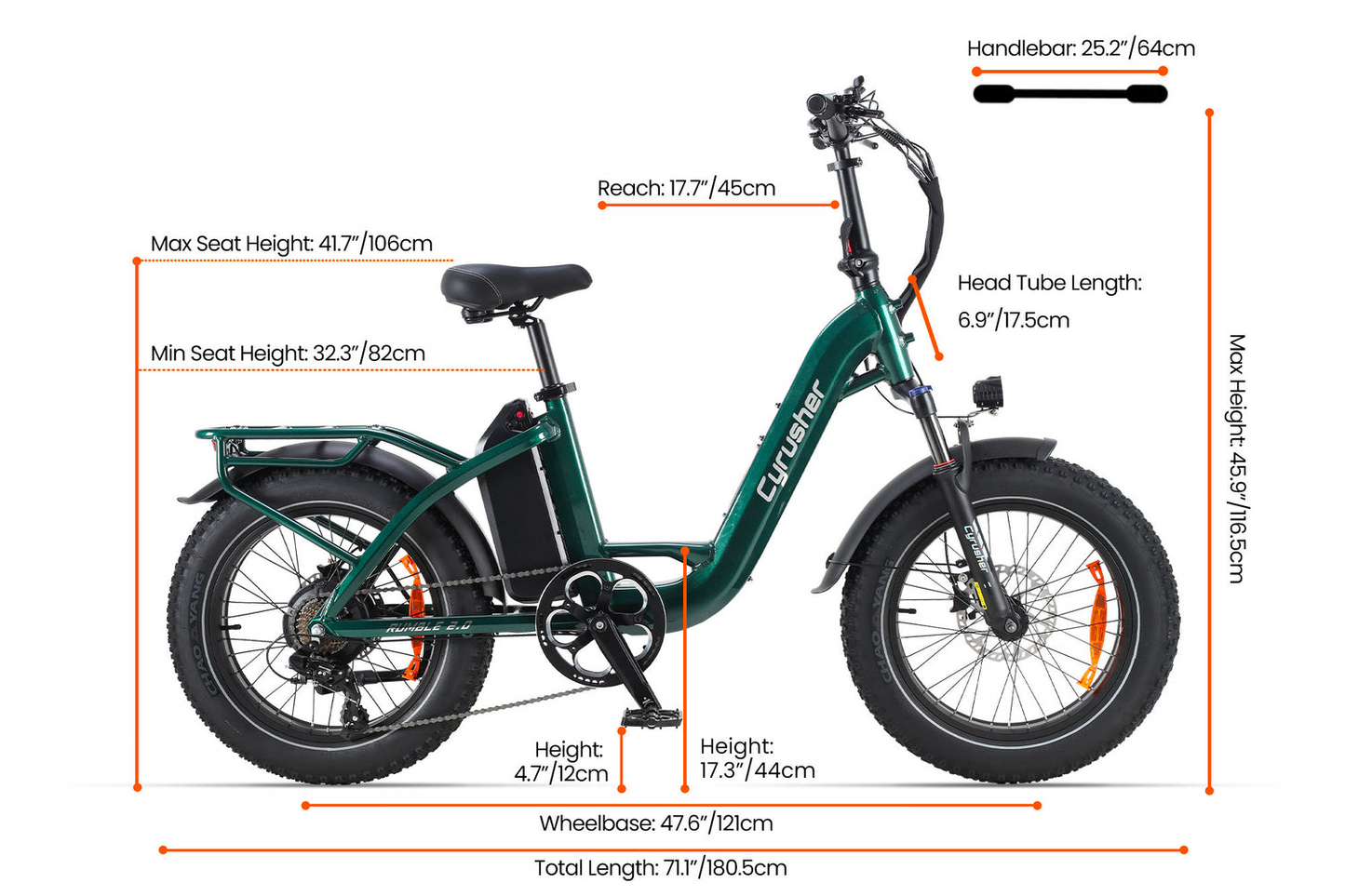 Cyrusher Rumble 2.0 Step-through Electric Bike
