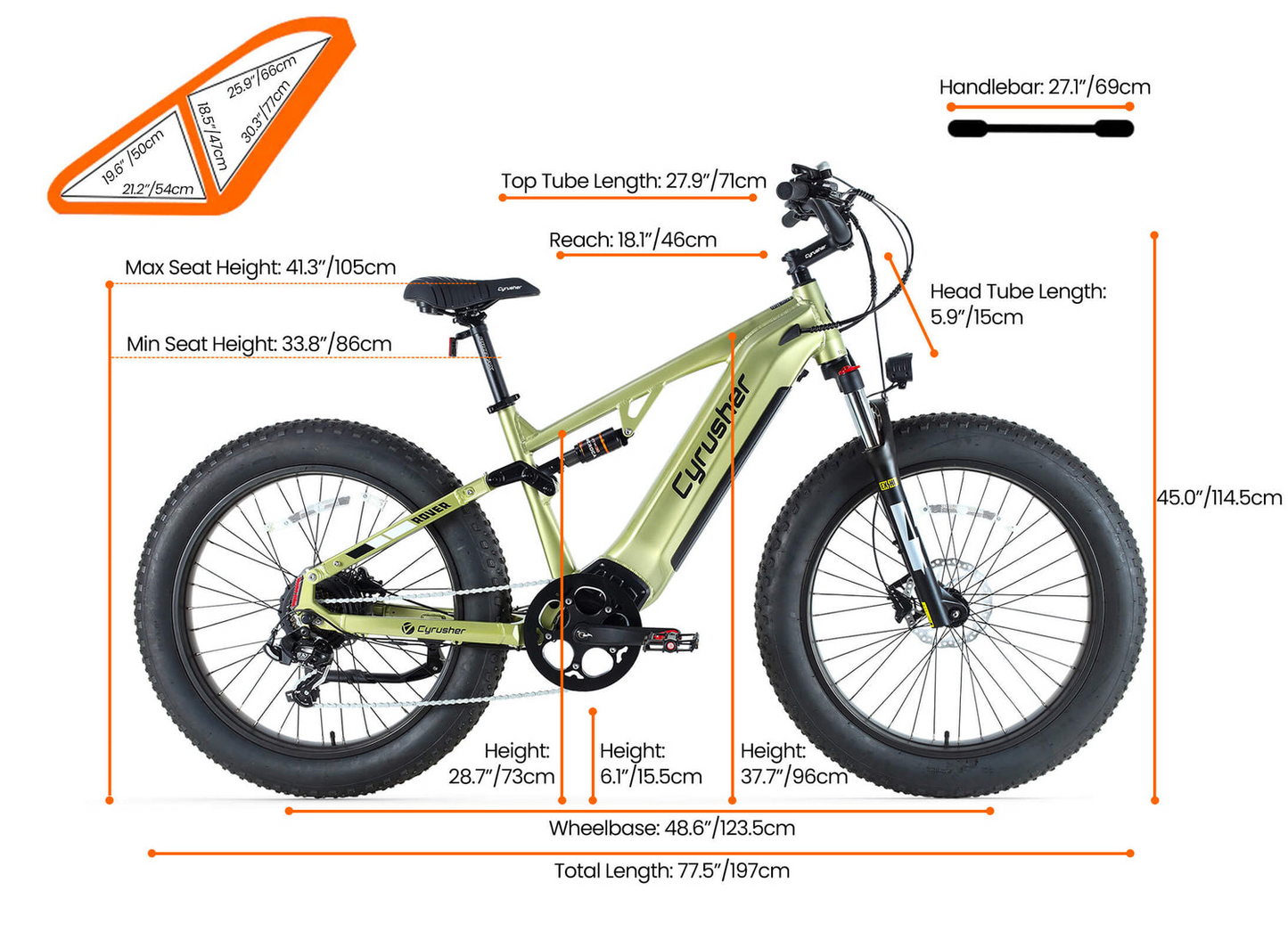 Cyrusher Rover Full Suspension E-Bike