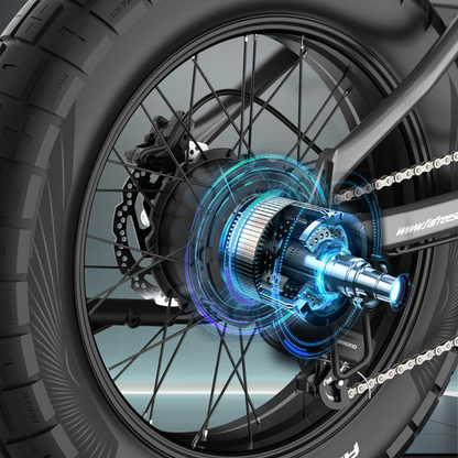 Fafrees F20 Ultra [L1e-B Certified] Available on the Cycle to Work Scheme - POWERFUL HUB MOTOR FOR A SMOOTH RIDE