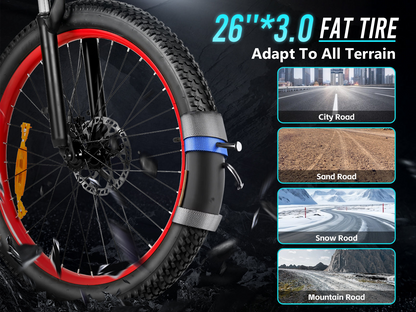 Samebike LO26 Plus Powerful 26" Fat Tire Foldable Ebike