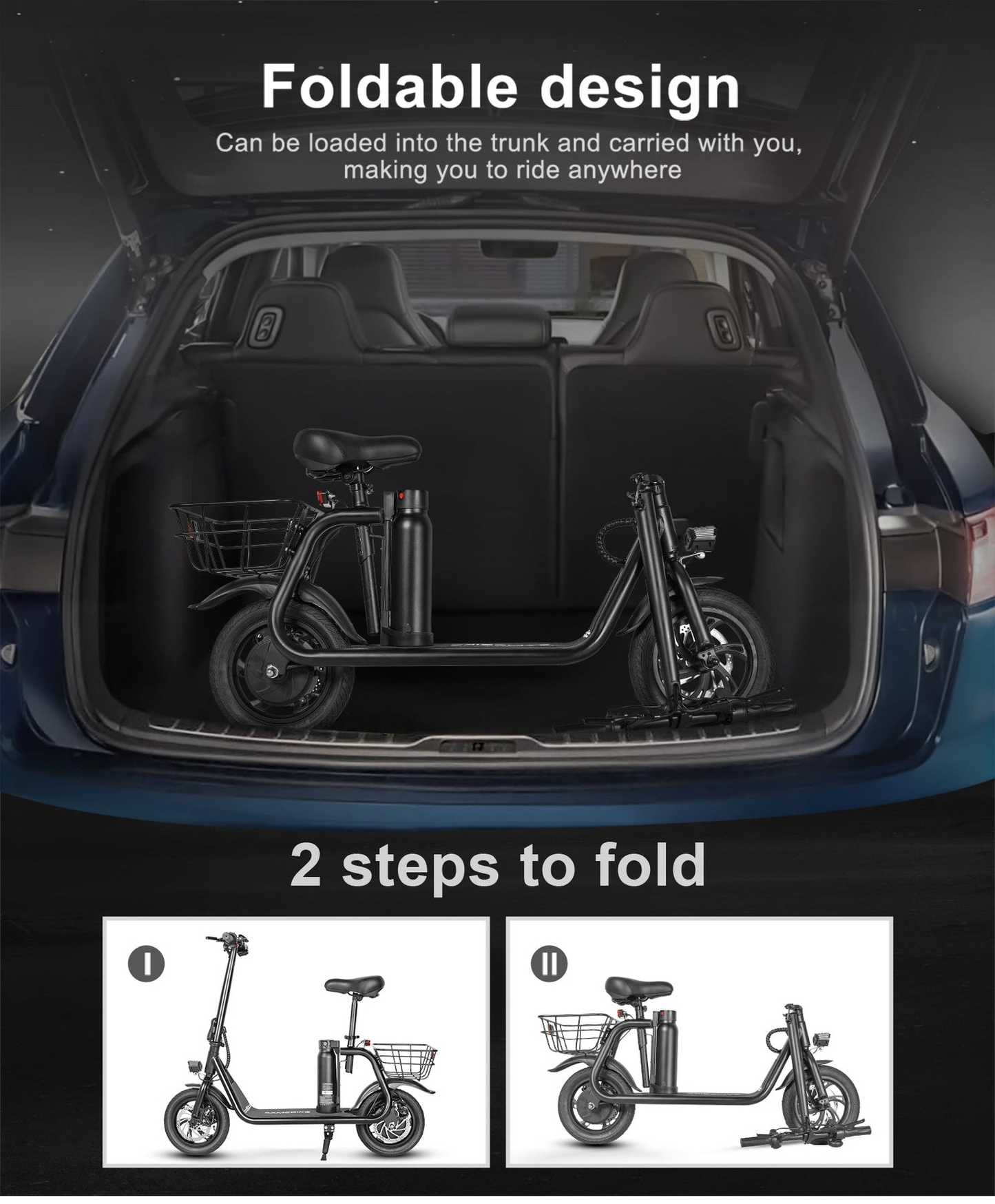SM-C01 Foldable Electric Scooter with Seat
